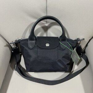 Authentic Longchamp black top-handle crossbody bag